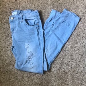Distressed Light Wash Jeans